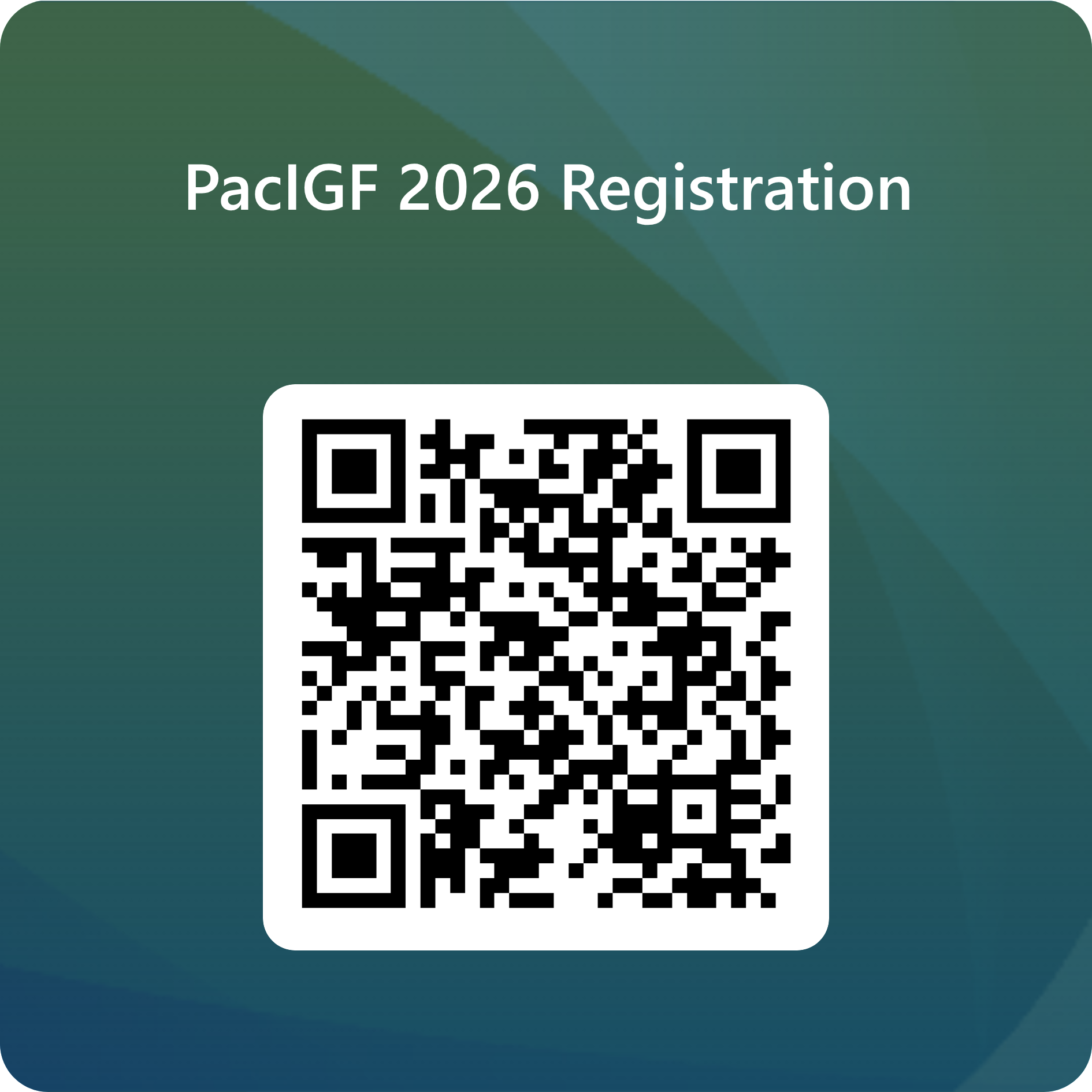 QR code for PacIGF 2026 registration